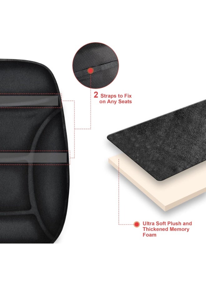 Back Massager Cushion with Heat – Soft Memory Foam, 6 Vibration Motors for Chair or Couch - Image 2